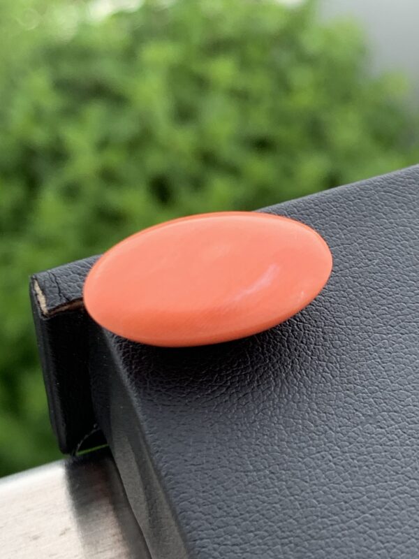 Coral Gem 13.55 Ct, Oval Shape Top Quality Genuine Coral Gemstone, 100% Natural Stone not heated - Image 2